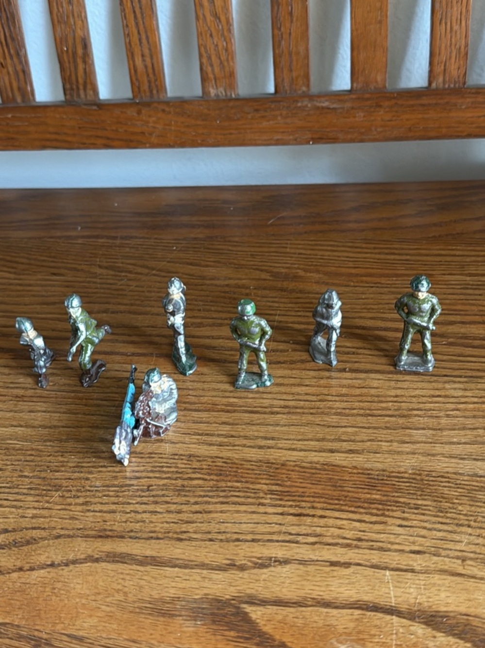 Green and Silver Toy Soldier Figurine Set - Unbranded
